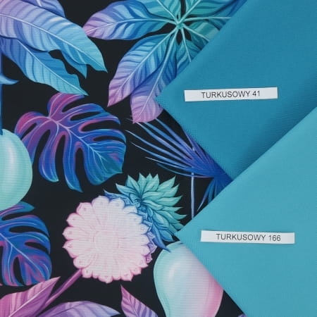 TKANINA WODOODPORNA Ananasy fluo