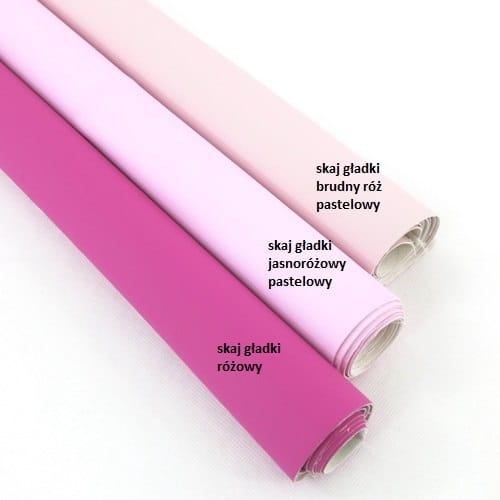 Ekoskóra / skaj gładki jasnoróżowy pastelowy