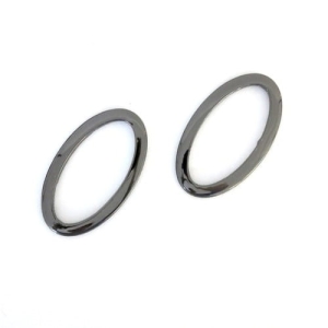 Ucha 7 cm x 12 cm metalowe do torby - czarny  (2 sztuki)