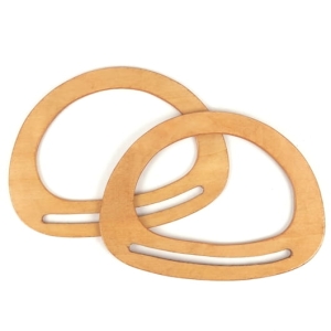 Ucha drewniane owalne 14,5x19,5 cm 2 szt. jasne