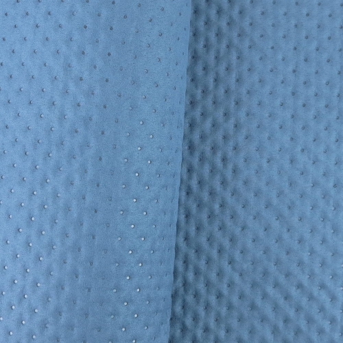 Nubuk pikowany - kropki navy blue