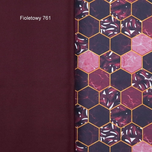 TKANINA WODOODPORNA Plaster miodu / monstera bordo