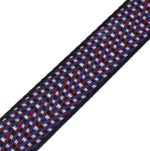 Taśma nośna 38 mm plamki czerwono-niebieskie
