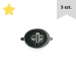 Zapięcie obrotowe 5 szt. 30 mm owalne kolor czarny