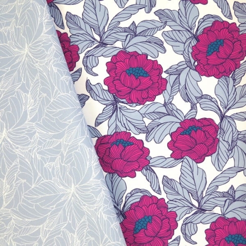 tkanina wodoodporna english flowers amarant4a.JPG