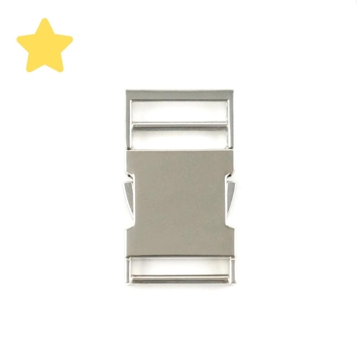 Klamra metalowa 25 mm (zapięcie) kolor srebrny