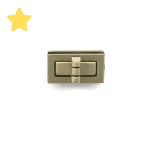 Zapięcie obrotowe 30x16mm do torebki kolor stare złoto