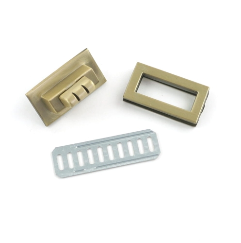 Zapięcie obrotowe 30x16mm do torebki kolor stare złoto