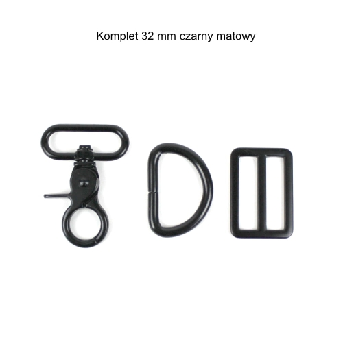 Karabińczyk 32 mm matowy kolor czarny