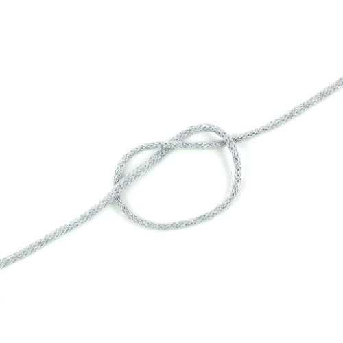 Sznurek bawełniany 3 mm pleciony szary