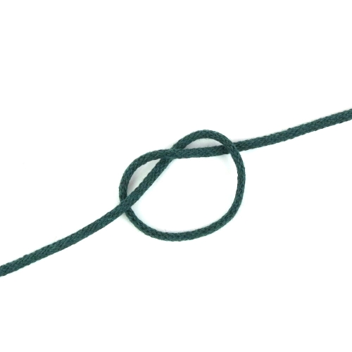 Sznurek bawełniany 3 mm pleciony zielony butelkowy