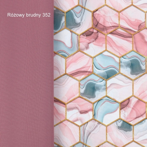 TKANINA WODOODPORNA Plaster miodu / marmur różowy (duży wzór)