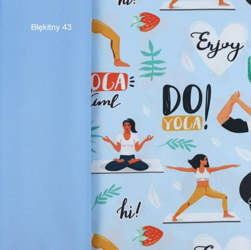 TKANINA WODOODPORNA Joga na błękitnym