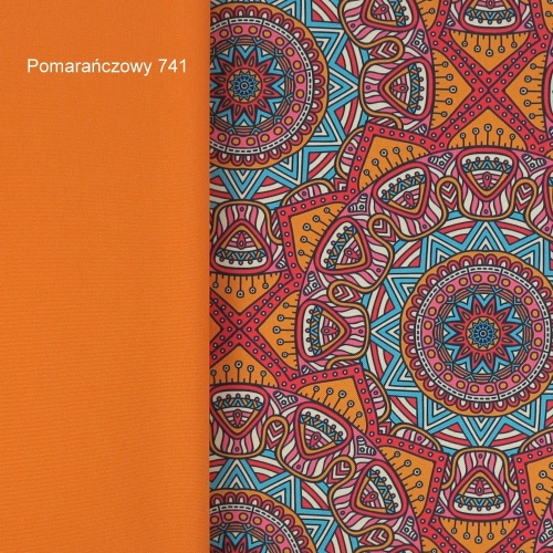TKANINA WODOODPORNA Mandale pomarańczowe