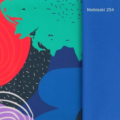 TKANINA WODOODPORNA Abstrakcja fioletowo-niebieska - duży wzór