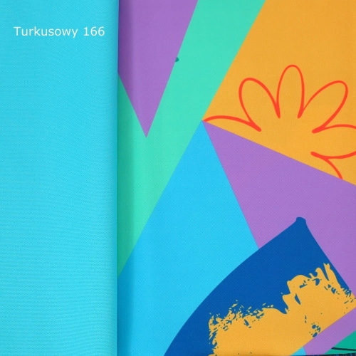 TKANINA WODOODPORNA Abstrakcja fioletowo-niebieska - duży wzór