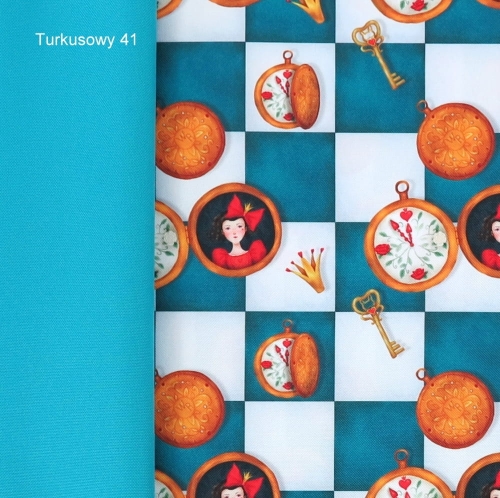 TKANINA WODOODPORNA Alicja - szachownica