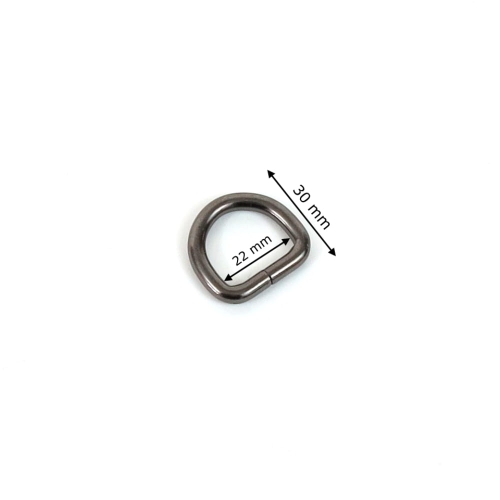 Półkole / uchwyt 22 mm kolor czarny