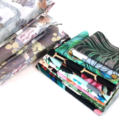 Zestaw na patchwork-welur drukowany