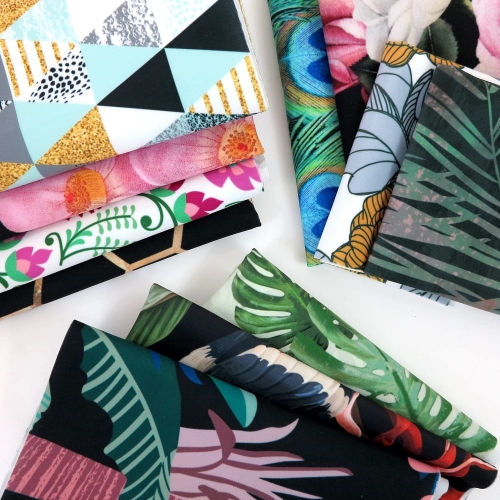 Zestaw na patchwork-welur drukowany