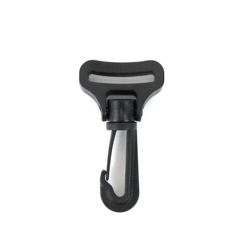 Karabińczyk 30 mm plastikowy obrotowy czarny