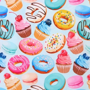 TKANINA WODOODPORNA OXFORD Babeczki i pączki [6-8]