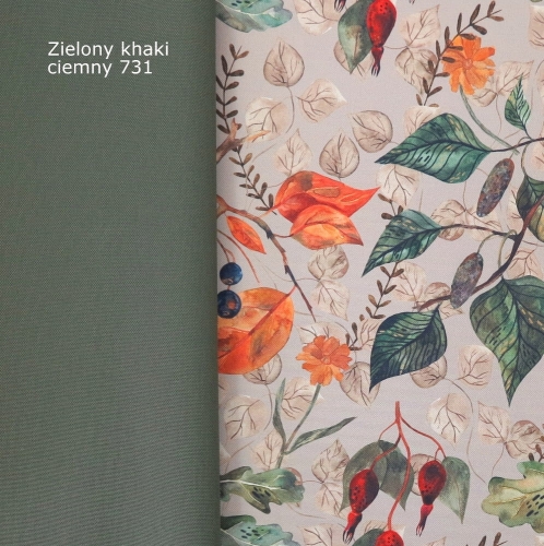 TKANINA WODOODPORNA Las jesienny beżowy