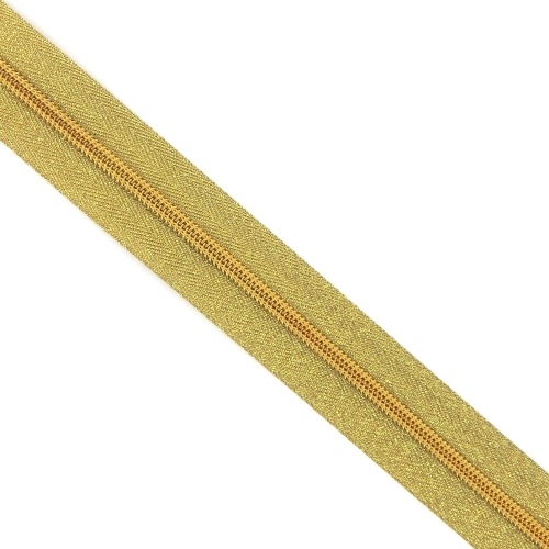 Taśma suwakowa spiralna 5 mm żółte złoto