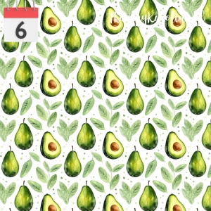 TKANINA WODOODPORNA OXFORD Avocado na jasnym tle [6]