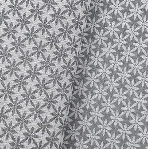 TKANINA WODOODPORNA Kwiaty geometryczne szare