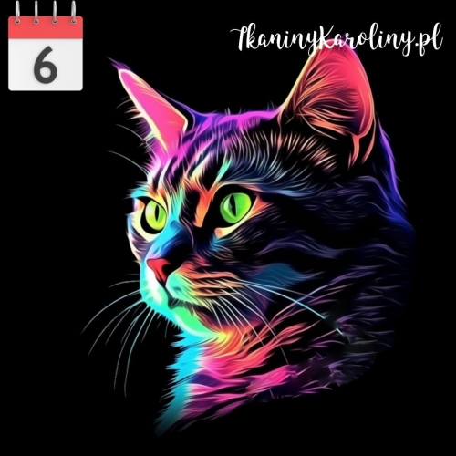 Panel wodoodporny 50x50cm Kot fluo [6]