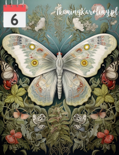 Panel wodoodporny 40x50cm Nocny motyl z kwiatami.jpg