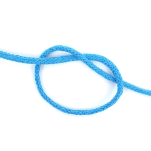 Sznurek bawełniany 5 mm pleciony turkusowy