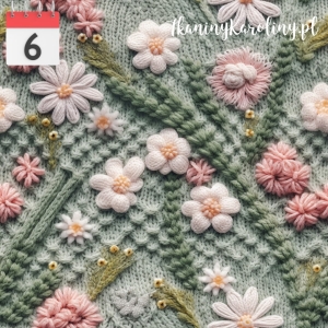 WELUR TAPICERSKI Sweter kwiaty [6]