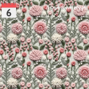 WELUR TAPICERSKI Sweter  kwiaty 2 [6]