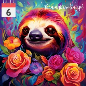 Panel wodoodporny 50x50cm Leniwiec [6]
