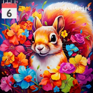 Panel wodoodporny 50x50cm Wiewiórka 2  [6]