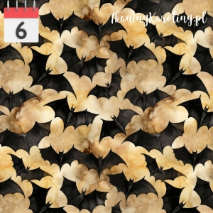 TKANINA WODOODPORNA OXFORD Nietoperze [6]