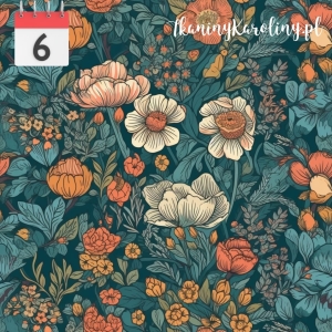 TKANINA WODOODPORNA OXFORD Kwiaty vintage 1 [6]