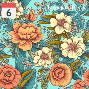 TKANINA WODOODPORNA OXFORD Kwiaty vintage 6 [6]