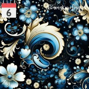 TKANINA WODOODPORNA OXFORD Paisley kwiatowy 3 [6]
