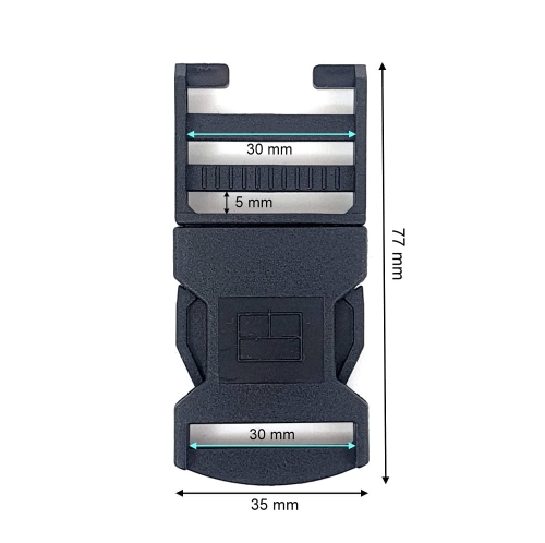Klamra 30 mm z regulatorem (zapięcie) czarna