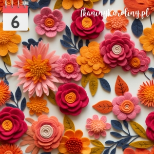 WELUR TAPICERSKI Kwiaty filcowe 18 [6]