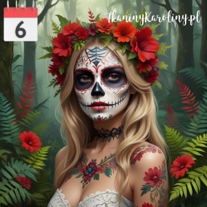 Panel wodoodporny Kobieta blondynka sugar skull [6]