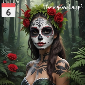 Panel wodoodporny Kobieta brunetka sugar skull [6]