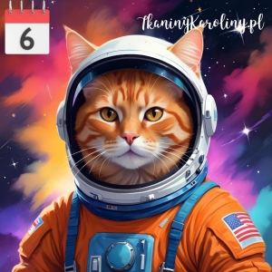 Panel welurowy Kot w kosmosie Stuart [6]