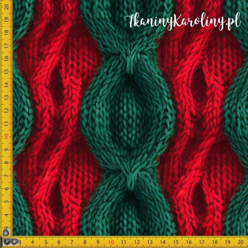 Welur tapicerski sweter pasy zielono-czerwone.jpg