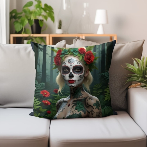 Panel welurowy Kobieta blond sugar skull.jpg
