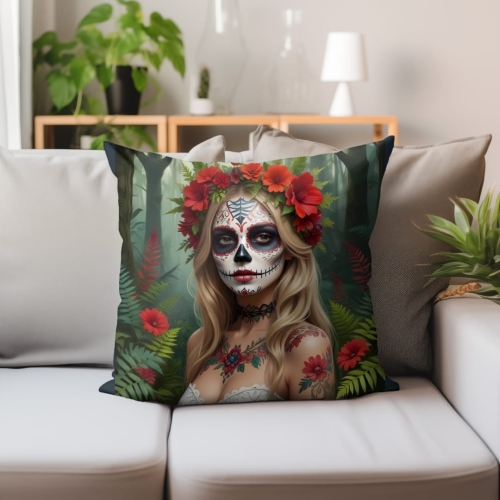 Panel welurowy Kobieta blondynka sugar skull.jpg