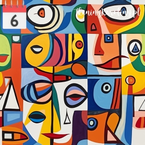 WELUR TAPICERSKI Abstrakcja ala Picasso maski [6]